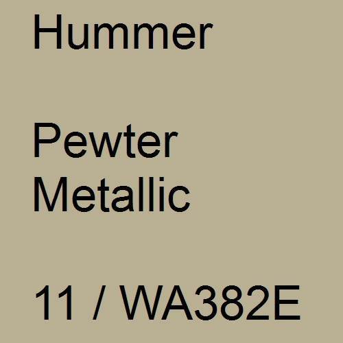 Hummer, Pewter Metallic, 11 / WA382E.